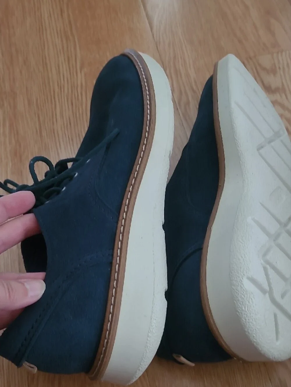 Ecco Navy Suede Aurora Shoes